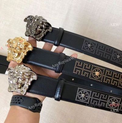 Retail Replica Versace Studded Leather Belt - 2018 NEWEST